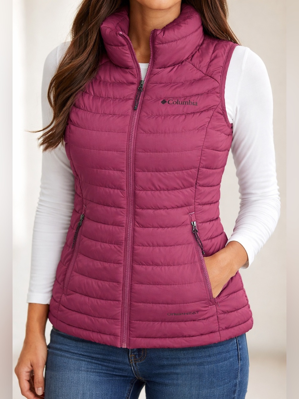Columbia Women’s Omni-Heat Quilted Puffer Vest – XS, Purple